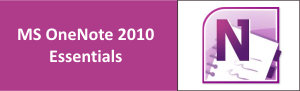 MS OneNote 2010 Essentials Training Course from pdtraining in Sydney, Canberra, Adelaide